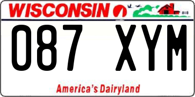 WI license plate 087XYM