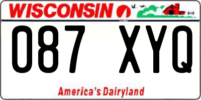 WI license plate 087XYQ