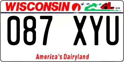 WI license plate 087XYU