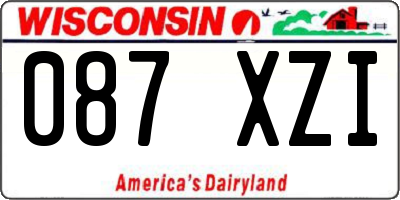 WI license plate 087XZI