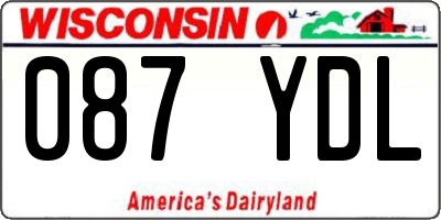WI license plate 087YDL