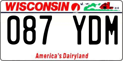 WI license plate 087YDM