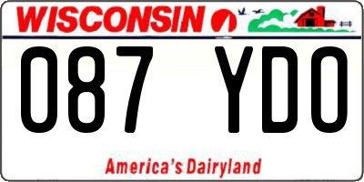 WI license plate 087YDO