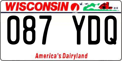 WI license plate 087YDQ