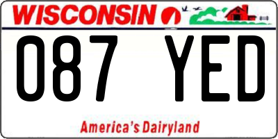 WI license plate 087YED