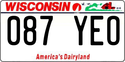 WI license plate 087YEO