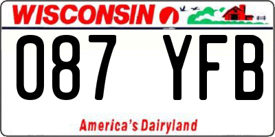 WI license plate 087YFB