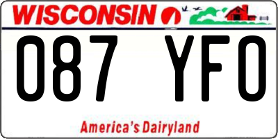 WI license plate 087YFO