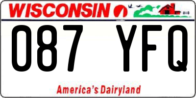 WI license plate 087YFQ