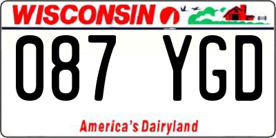 WI license plate 087YGD