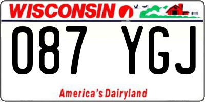 WI license plate 087YGJ