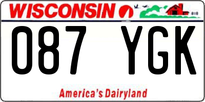 WI license plate 087YGK