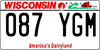 WI license plate 087YGM