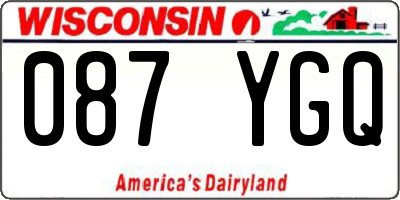 WI license plate 087YGQ