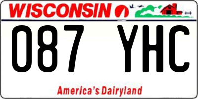 WI license plate 087YHC