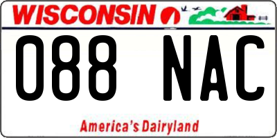 WI license plate 088NAC