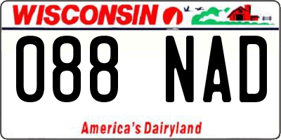 WI license plate 088NAD