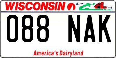 WI license plate 088NAK