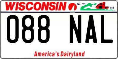 WI license plate 088NAL