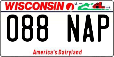 WI license plate 088NAP