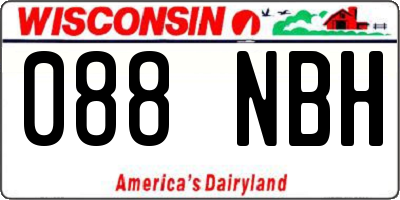 WI license plate 088NBH