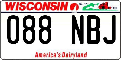 WI license plate 088NBJ