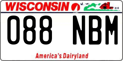 WI license plate 088NBM