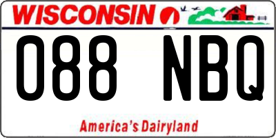 WI license plate 088NBQ