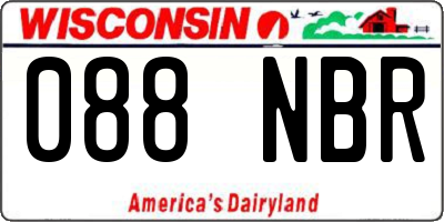 WI license plate 088NBR
