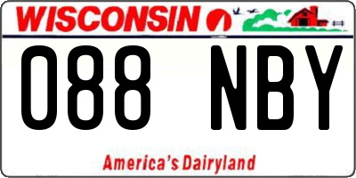 WI license plate 088NBY