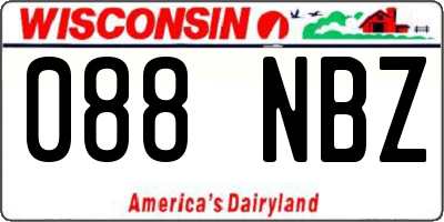 WI license plate 088NBZ
