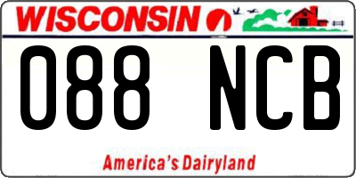 WI license plate 088NCB