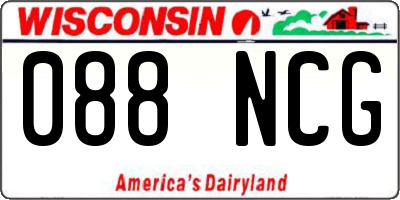 WI license plate 088NCG