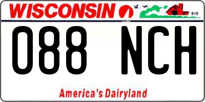 WI license plate 088NCH