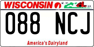 WI license plate 088NCJ