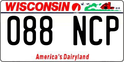 WI license plate 088NCP