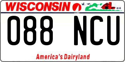 WI license plate 088NCU