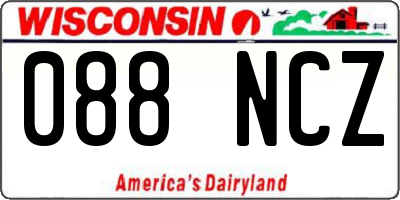 WI license plate 088NCZ