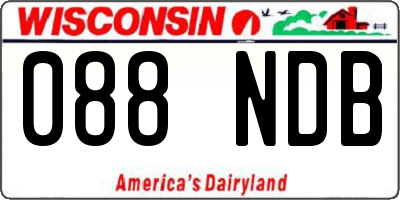 WI license plate 088NDB