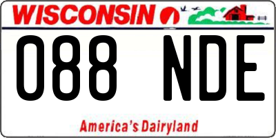 WI license plate 088NDE