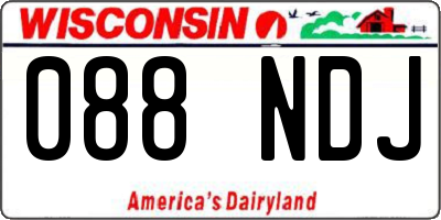 WI license plate 088NDJ