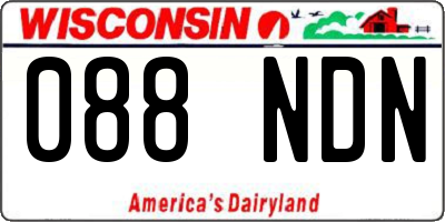 WI license plate 088NDN