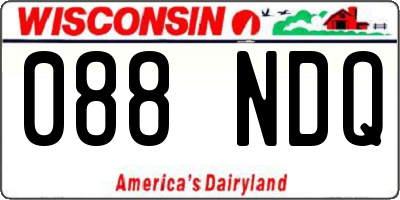 WI license plate 088NDQ
