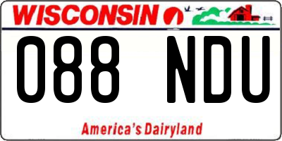 WI license plate 088NDU