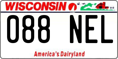 WI license plate 088NEL