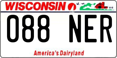 WI license plate 088NER