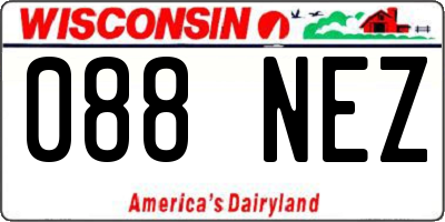 WI license plate 088NEZ