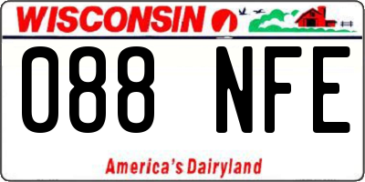 WI license plate 088NFE
