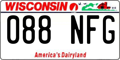 WI license plate 088NFG