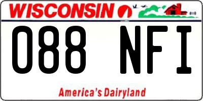 WI license plate 088NFI